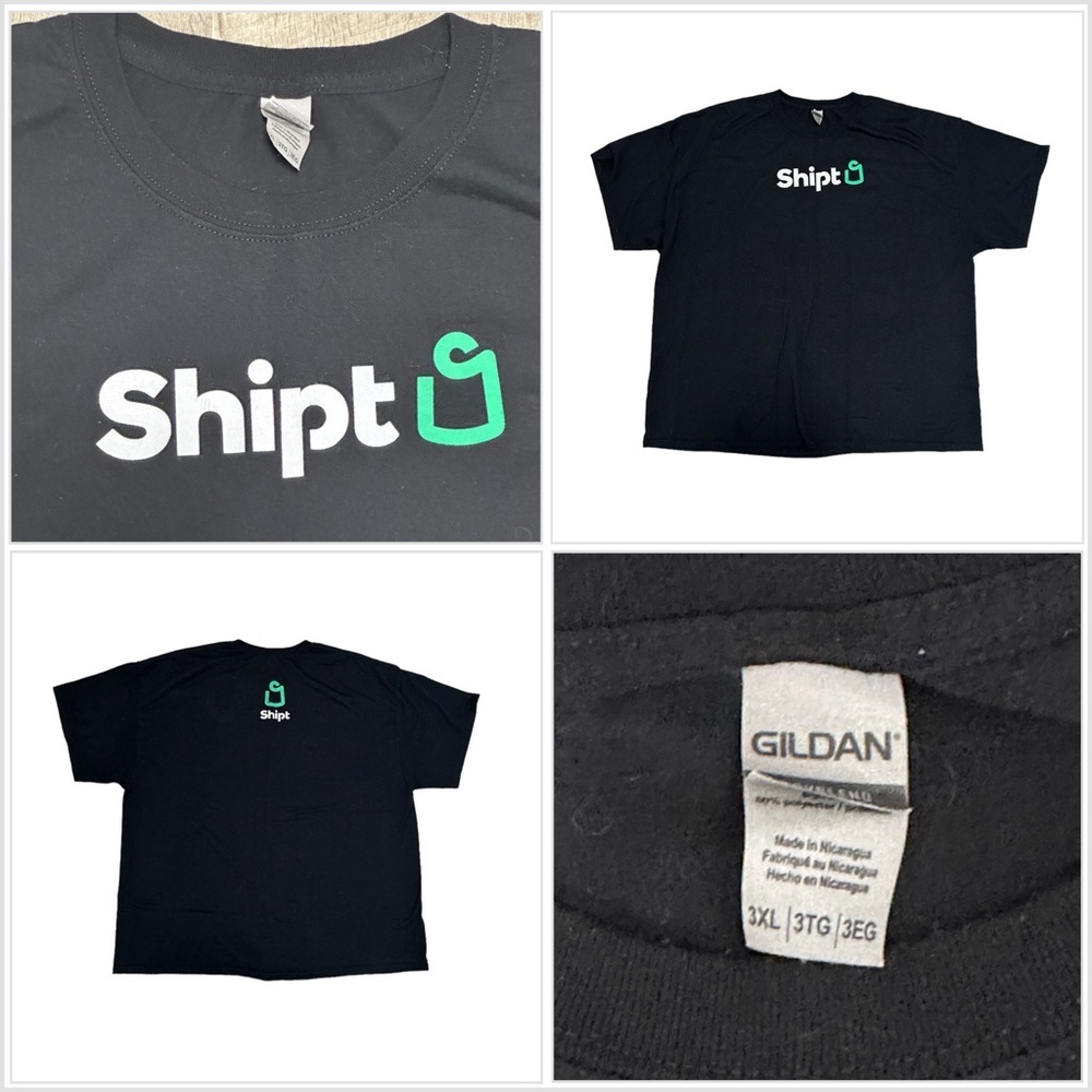 Unisex Shipt 3XL T-Shirt Black White Grocery Shopper Employee Worker Uniform